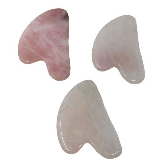 Gua Sha Pembe Kuvars Taşı - Yüz Cilt Masaj Taşı - KLCMS0001