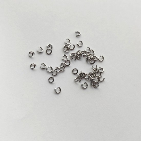 5 Adet 0.8X4 MM Bileklik Kolye Takı İçin Kararmaz ÇELİK Halka - KLCTK0343